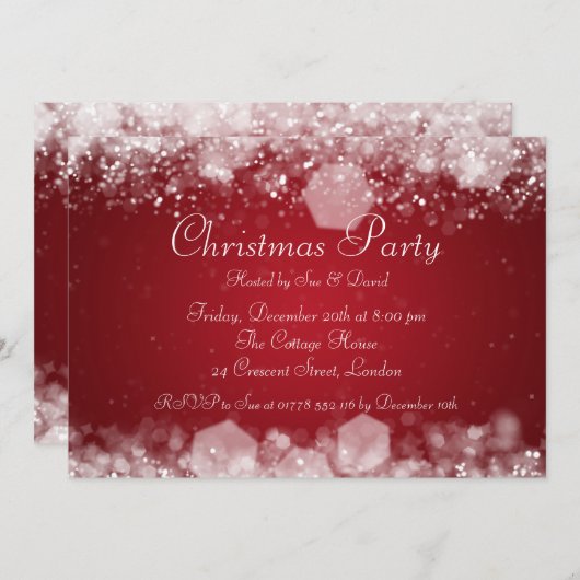 12x18 Party Einladungs-elegantes funkelndes Einladung (Vorne/Hinten)