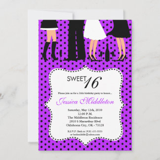 12x18 Party People Sweet 16 Geburtstag Einladung