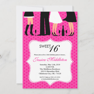12x18 Party People Sweet 16 Geburtstag Einladung
