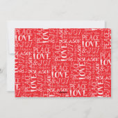 12x18 Peace, Liebe & Joyframe Fotokarte Feiertagskarte (Rückseite)