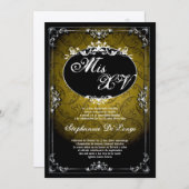 12x18 Pendant Broach Quinceanera Birthday Einladun Einladung (Vorne/Hinten)