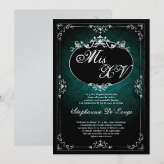 12x18 Pendant Broach Quinceanera Birthday Einladun Einladung