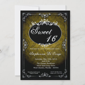 12x18 Pendant Broach Sweet 16 Einladung zum Geburt