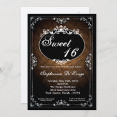 12x18 Pendant Broach Sweet 16 Einladung zum Geburt (Vorne/Hinten)