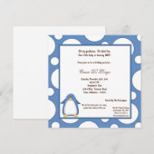 12x18 Penguin Pok-a-Dot Geburtstagsparty Einladung (Vorne/Hinten)