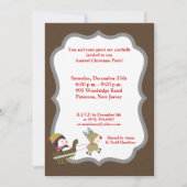 12x18 Penguin-/Ren-Weihnachtsspiel-Einladung Einladung (Vorderseite)