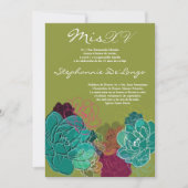 12x18 Peony Blume Quinceanera Birthday Einladung (Vorderseite)