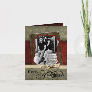 12x18 personalisierte FALTENDE FOTO Feiertagskarte