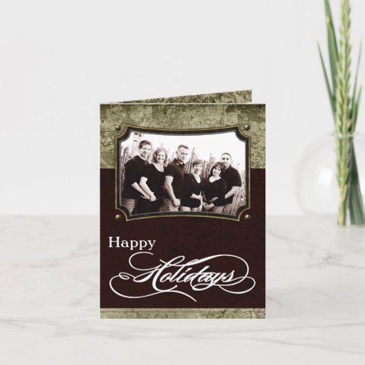 12x18 Personalisierte FOTO Weihnachtskarte Feiertagskarte (Vorderseite)