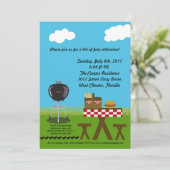 12x18 Picnic Summer Barbecue Party Einladung (Stehend Vorderseite)