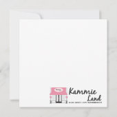 12x18 Pink & Blue Las Vegas Bachelorette Einladung (Rückseite)