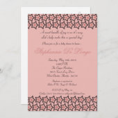 12x18 Pink & Brown Rock Star Kinderdusche Einladun Einladung (Vorne/Hinten)