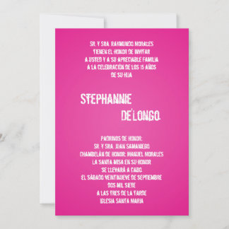 12x18 Pink DJ Spin Turntable Quinceanera Einladung
