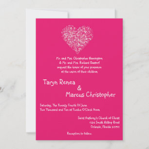 12x18 Pink Floral Petals Blume Hochzeit Einladung