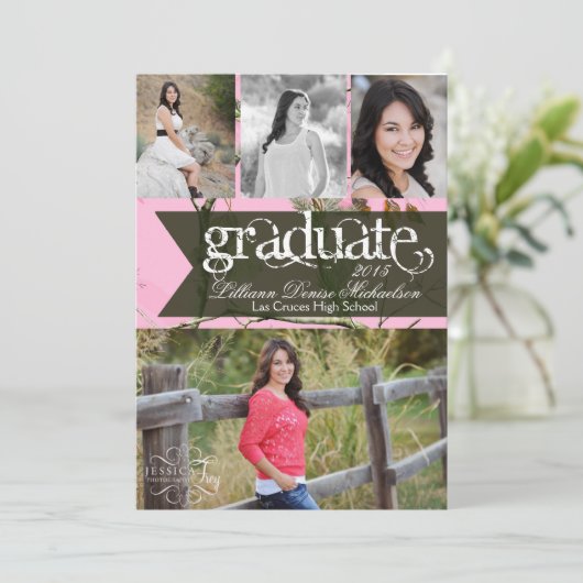 12x18 Pink Hunters Camouflage Camoufla Höhere Ankü Ankündigung (Stehend Vorderseite)