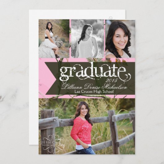 12x18 Pink Hunters Camouflage Camoufla Höhere Ankü Ankündigung (Vorne/Hinten)