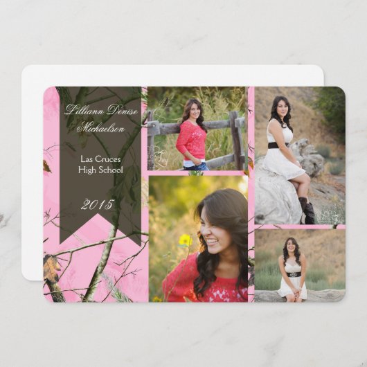 12x18 Pink Hunters Camouflage Camoufla Höhere Ankü Ankündigung (Vorne/Hinten)