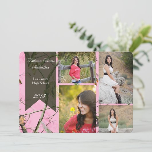 12x18 Pink Hunters Camouflage Camoufla Höhere Ankü Ankündigung (Stehend Vorderseite)