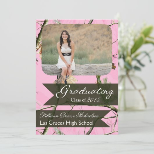 12x18 Pink Hunters Camouflage Camoufla Höhere Ankü Ankündigung (Stehend Vorderseite)