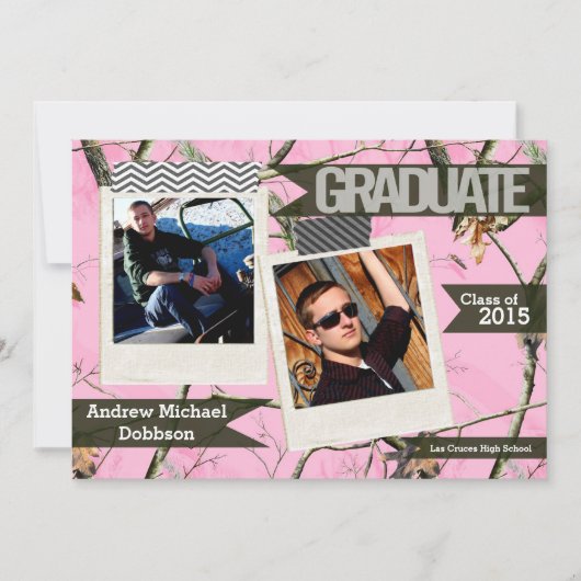 12x18 Pink Hunters Camouflage Camoufla Höhere Ankü Ankündigung (Vorderseite)