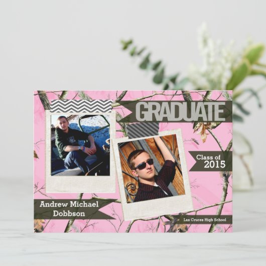 12x18 Pink Hunters Camouflage Camoufla Höhere Ankü Ankündigung (Stehend Vorderseite)