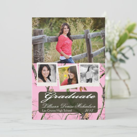 12x18 Pink Hunters Camouflage Camoufla Höhere Ankü Ankündigung (Stehend Vorderseite)