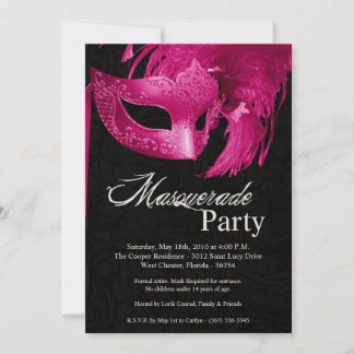 12x18 Pink Masquerade Sweet 16 Geburtstag Einladun Einladung