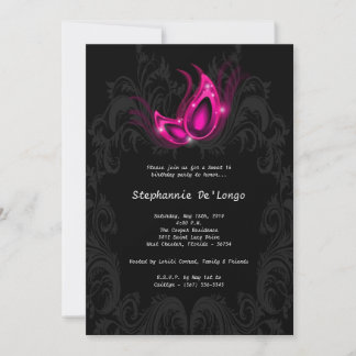 12x18 Pink Masquerade Sweet 16 Geburtstag Einladun Einladung