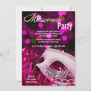12x18 Pink Masquerade Sweet 16 Geburtstag Einladun Einladung
