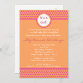 12x18 Pink & Orange Polka Dot Babydusche Einladung (Vorne/Hinten)