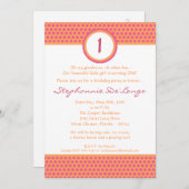 12x18 Pink & Orange Polka Dot Geburtstag Einladung (Vorne/Hinten)