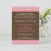 12x18 Pink Sweetheat Punkt Geburtstag Einladung (Stehend Vorderseite)