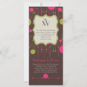 12x18 Polka Dot Quinceanera Einladung zum Geburtst (Vorderseite)