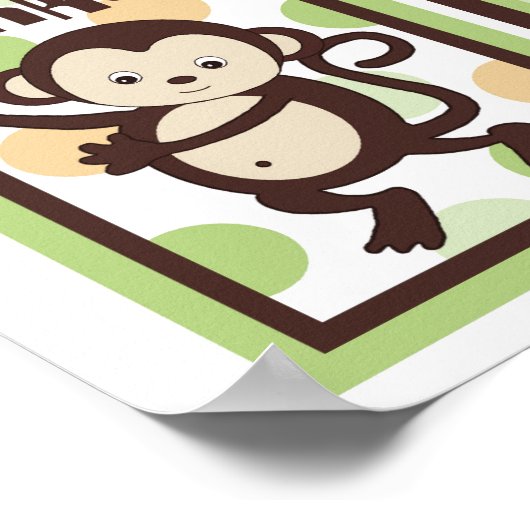 12x18 Pop Monkey Zoo Ristorante La Lanchetta Poster (Ecke)