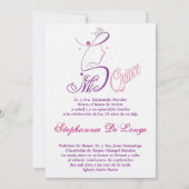 12x18 Princess Girl Quinceanera Einladung zum Gebu (Vorderseite)