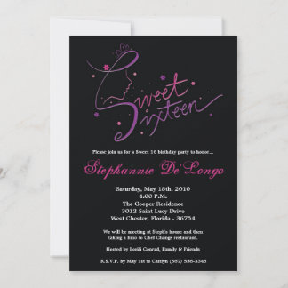 12x18 Princess Girl Sweet 16 Geburtstag Einladung