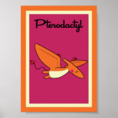 12x18 Pterodactyl Dinosaurier Wall Art Poster (Vorne)