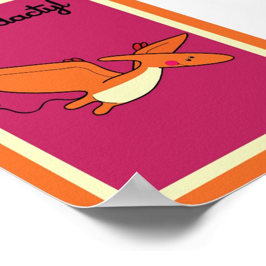 12x18 Pterodactyl Dinosaurier Wall Art Poster (Ecke)