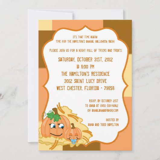 12x18 Pumpkin Patch Halloween-Party Einladung (Vorderseite)