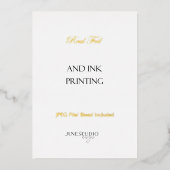 12x18" Real Foil and Ink Einladungs-Card-Druck Folieneinladung (Vorderseite)