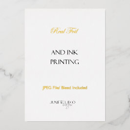 12x18" Real Foil and Ink Einladungs-Card-Druck Folieneinladung