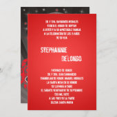 12x18 Red DJ Spin Turntable Quinceanera Einladung (Vorne/Hinten)