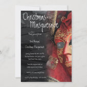 12x18 Red Masquerade Weihnachten XMAS Einladung (Vorderseite)
