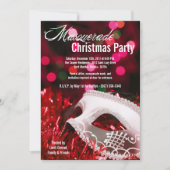 12x18 Red Masquerade Weihnachten XMAS Einladung (Vorderseite)