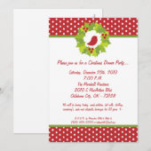 12x18 Red Robin Mistletoe Party Einladung (Vorne/Hinten)