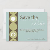 12x18 Retro Circle Blue Ankündigung Datum freihalt (Vorderseite)