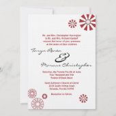 12x18 Retro Disk Blume Linen Hochzeit Einladung (Vorderseite)