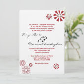 12x18 Retro Disk Blume Linen Hochzeit Einladung (Stehend Vorderseite)