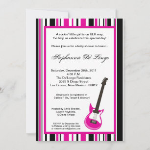 12x18 Rocker Girl Baby Shower Einladung