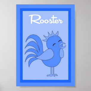 12x18 Rooster Barry Yard Boys Wall Art Poster